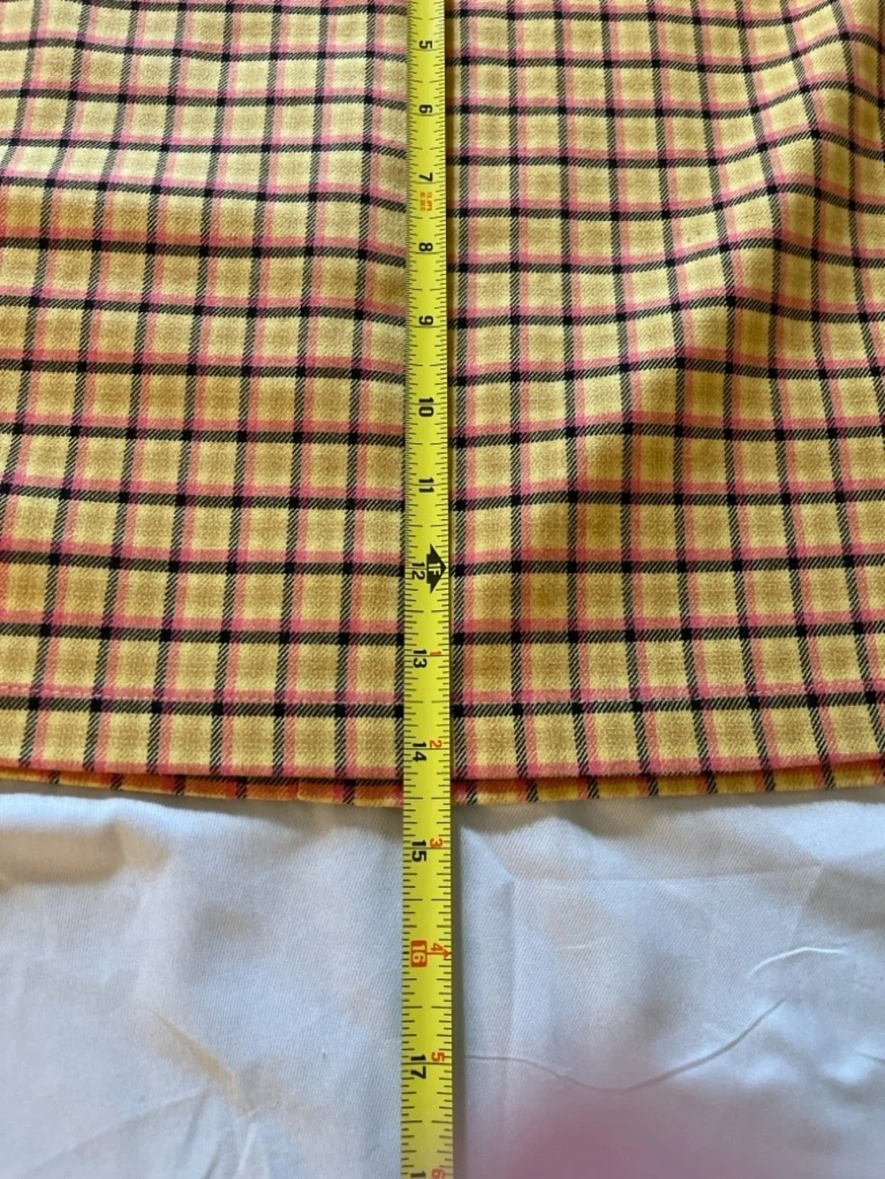 Urban Outfitters Yellow Plaid Mini Skirt Women’s A-Line Y2K Preppy Size M - Picture 9 of 12